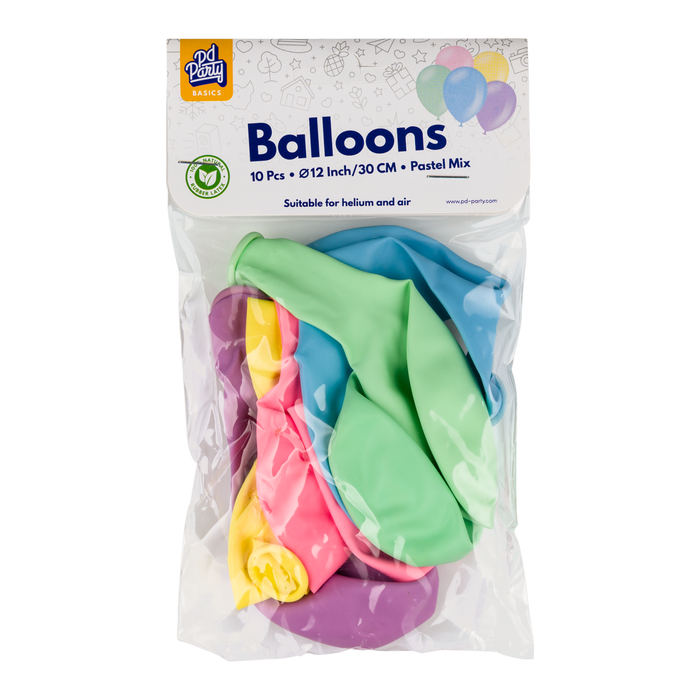 Ballonger 10 st. - Pastellblandning