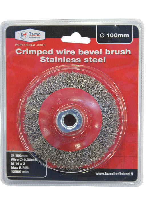 100MM LAUTASHARJA AALLOTETTU INOX - Primica Tools