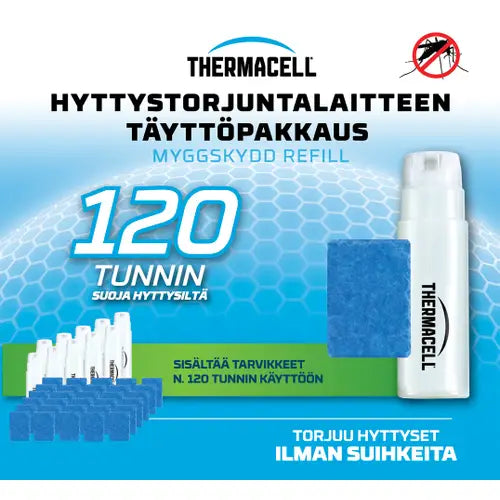 Thermacell- hyttystorjuntalaitteen täyttöpakk. 120h