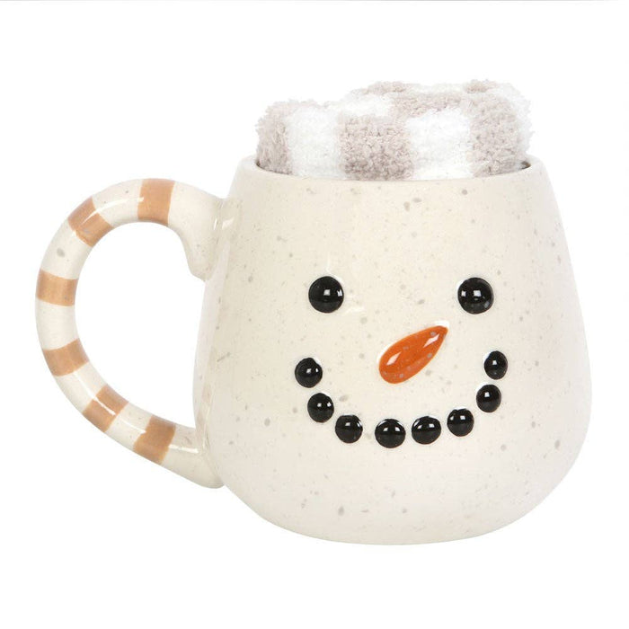 Snögubbe julmugg och strumpset