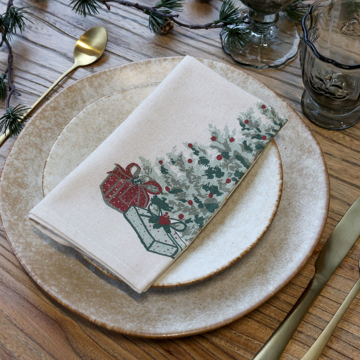 Aix Cloth Napkin w. Christmas tree