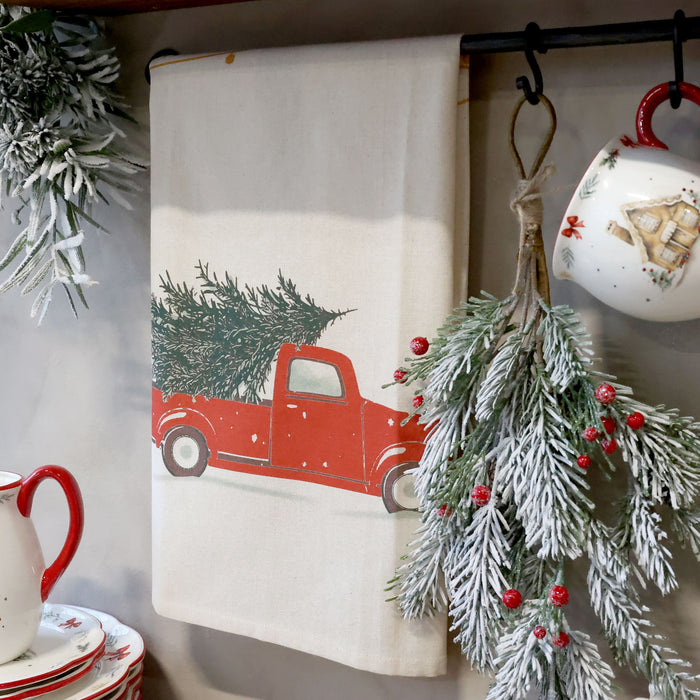 Aix Tea Towel w. car