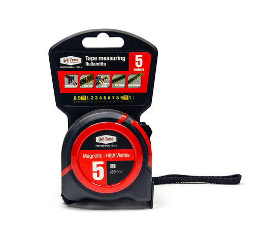 TAMO RULLAMITTA HI VIS MAGN 5 M 163002 - Primica Tools
