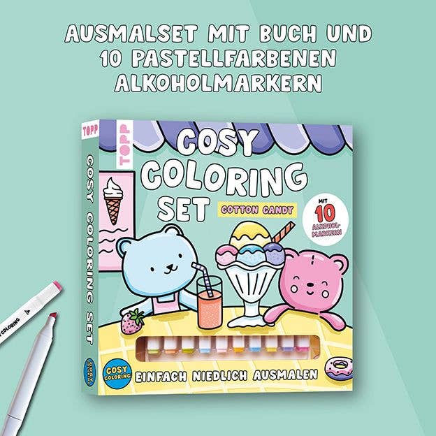 Mysigt färgläggningsset "Sockervadd"