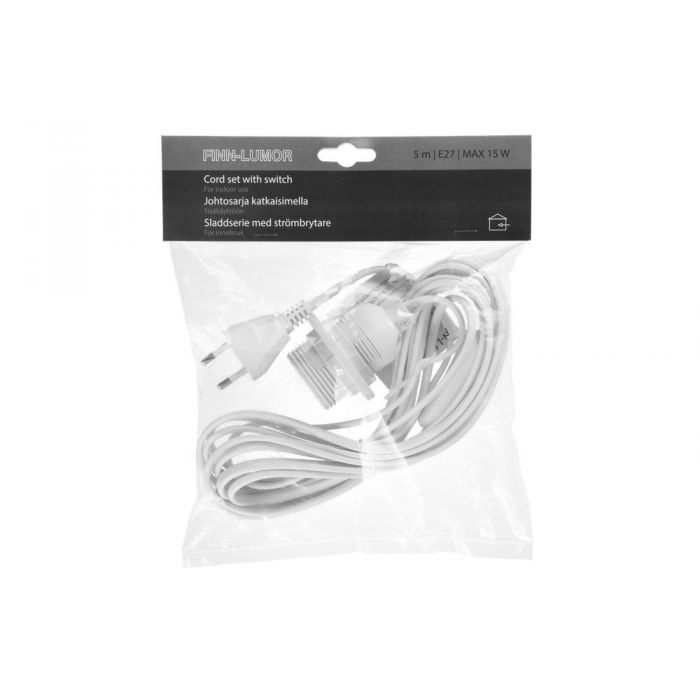 Finnlumor Johtosarja katkaisijalla 5 m E27 - Primica Tools