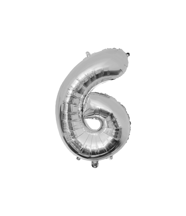 Folieballong 86 cm. - No.6 Silver