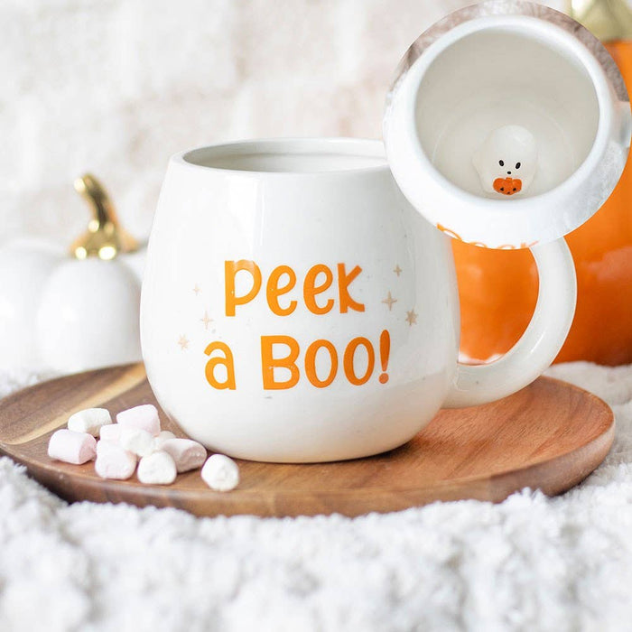 Peekaboo Ghost rundad mugg