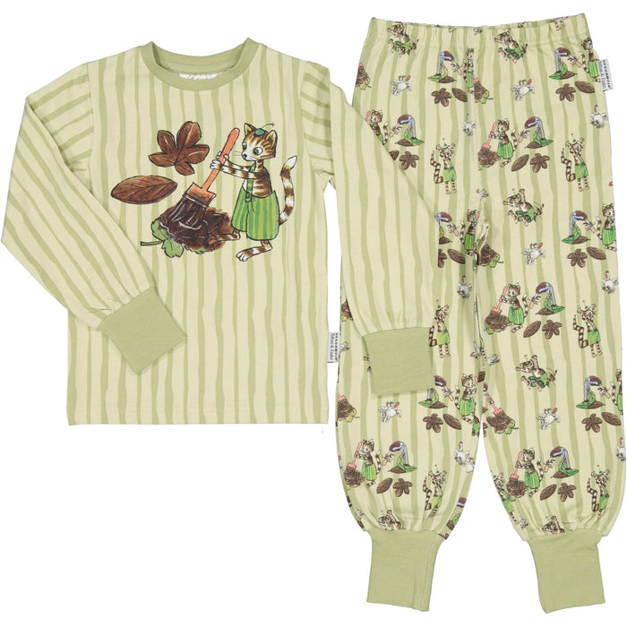 Pyjamas Tvådelad Pettson och Findus Grön