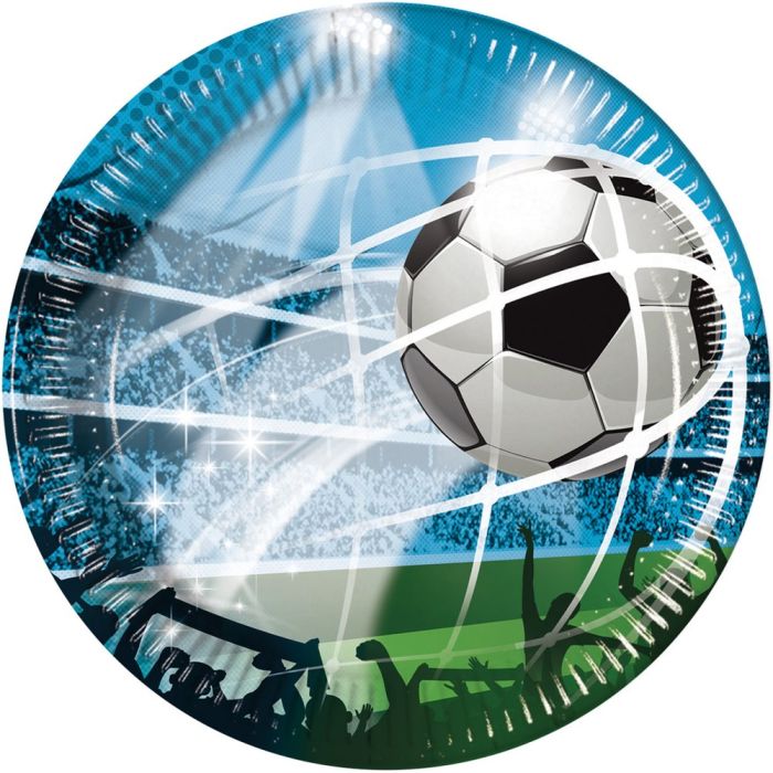 Kertakäyttölautanen Soccer Fans 23 cm 8 kpl
