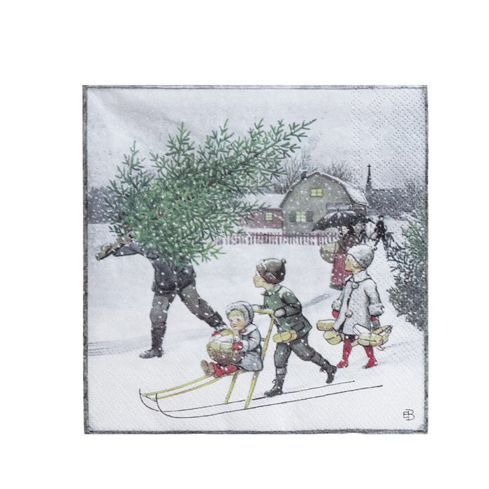 Pappersservett Elsa Hem Till Jul
