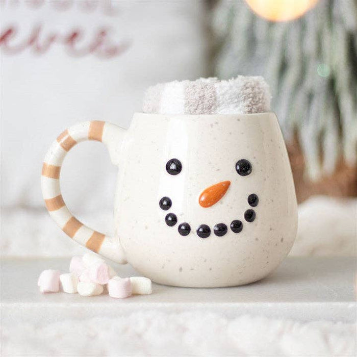 Snögubbe julmugg och strumpset
