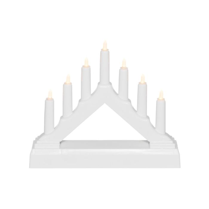 Finnlumor Kynttelikkö 7-haarainen mini 13 cm valkoinen