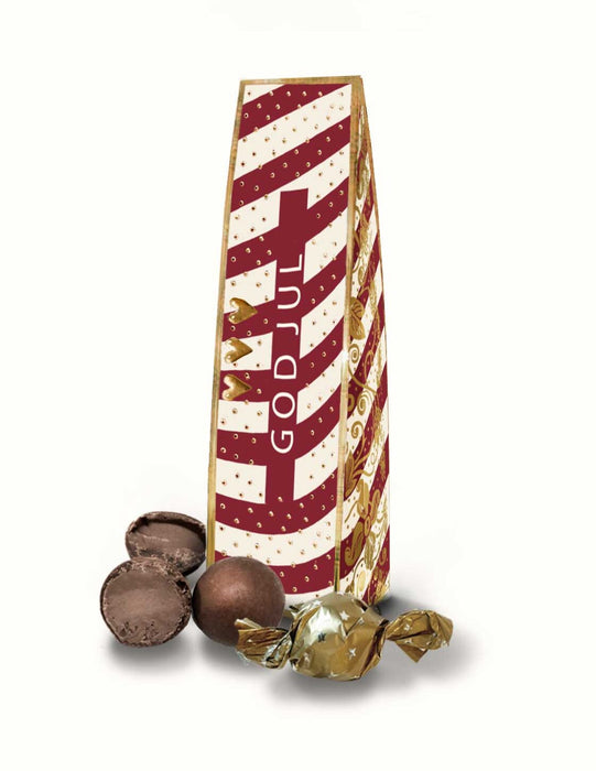 Chokladkort- God Jul-röd
