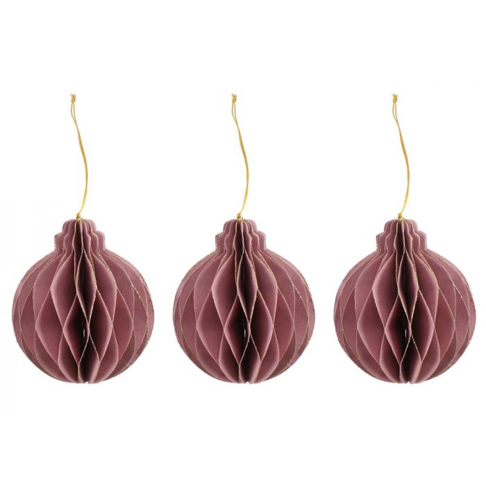 Winteria Paperipallo 10 cm vanha roosa 3 kpl pakkaus - Primica Tools