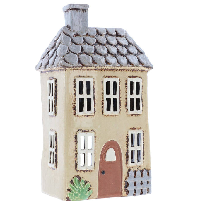 Village Pottery Trädgårdshus i krämfärgad keramisk värmeljushållare