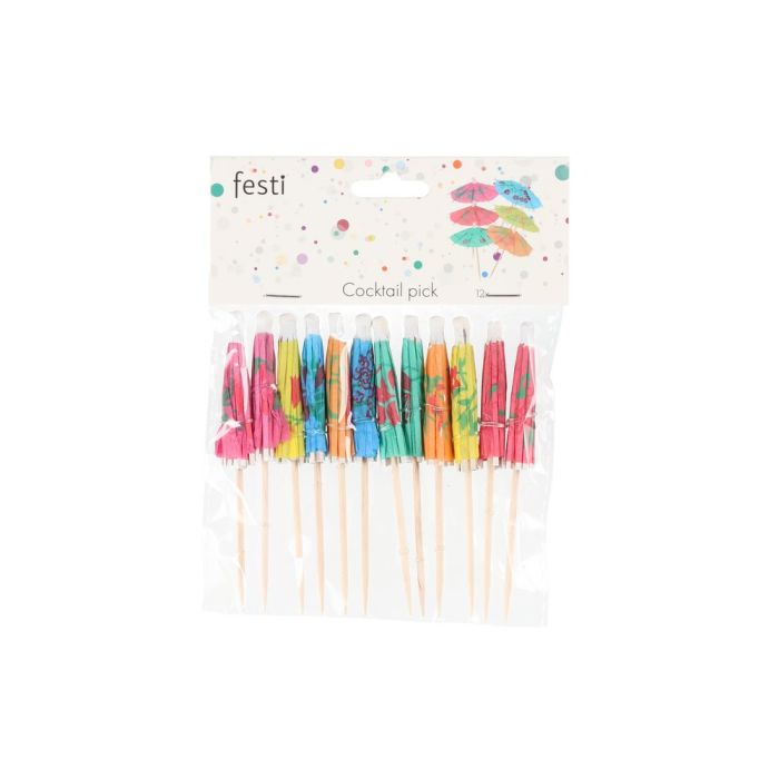 Festi Cocktailtikku päivänvarjo 12 kpl