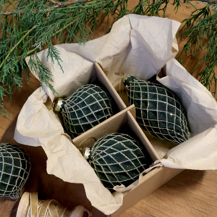 Christmas Baubles in box set of 3
