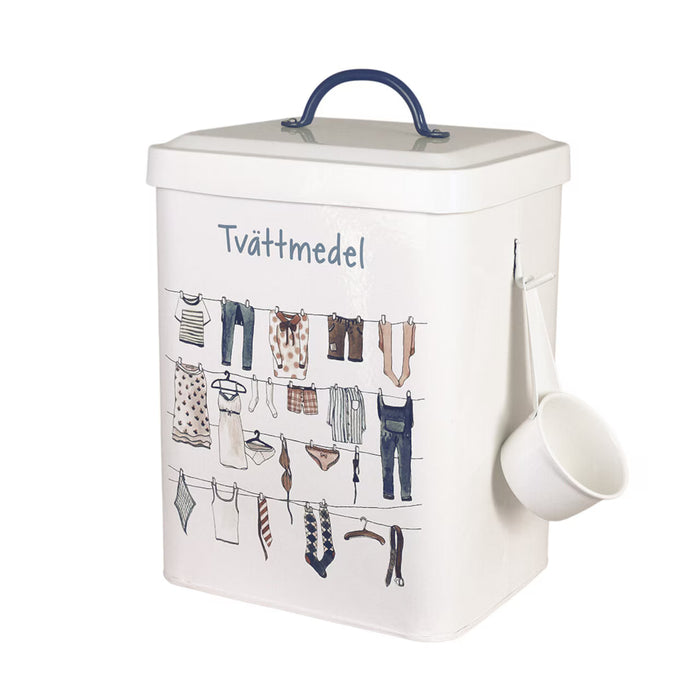 Plåtburk Ivar Tvättmedel Vit