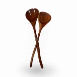 WOODY SALAD SERVERS WILD