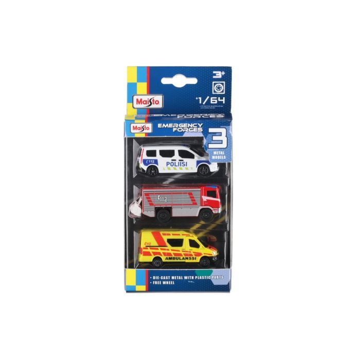 Maisto 1:64 Suomalaiset hälyytysajoneuvot 3 pakkaus
