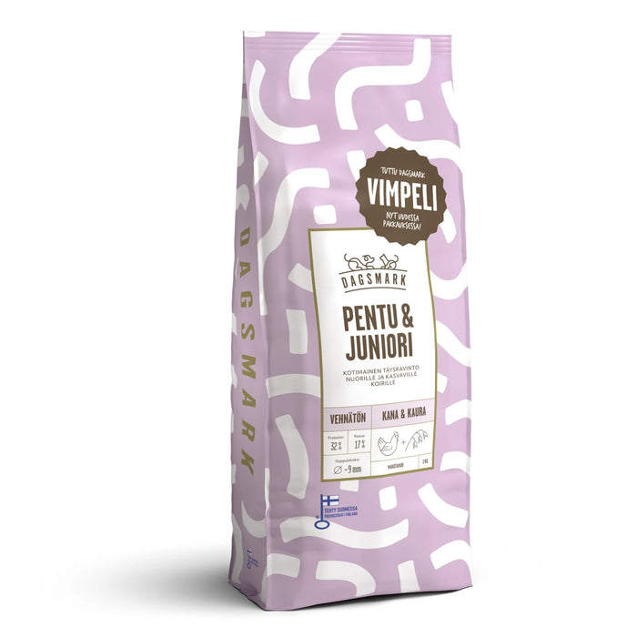 Pentu&Juniori vehnätön kana-kaura 2 kg - Primica Tools