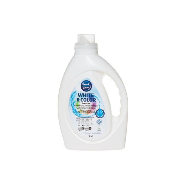 Nord Clean Pyykinpesuneste hajusteeton kirjo ja valko 1,5 L - Primica Tools