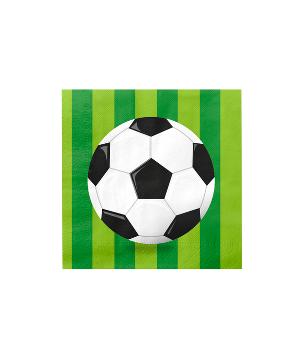 Servetter med fotbollstema