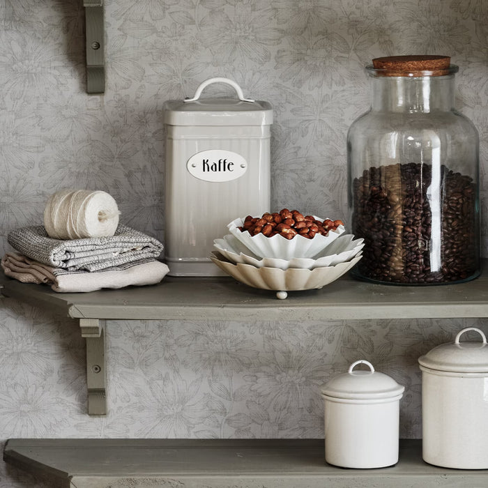 Plåtburk Hugo Kaffe Beige Rektangulär