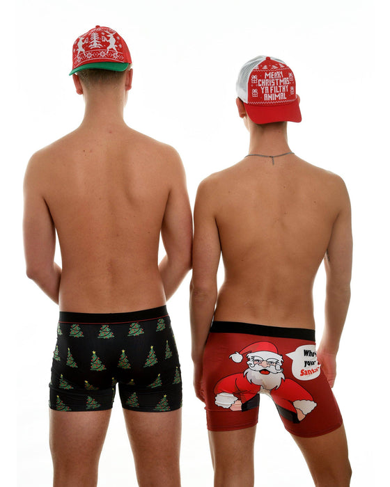 Boxershorts - Svarta med julgranar