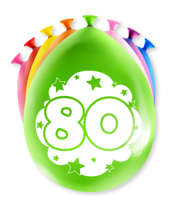 Glad Party Ballonger - 80 år