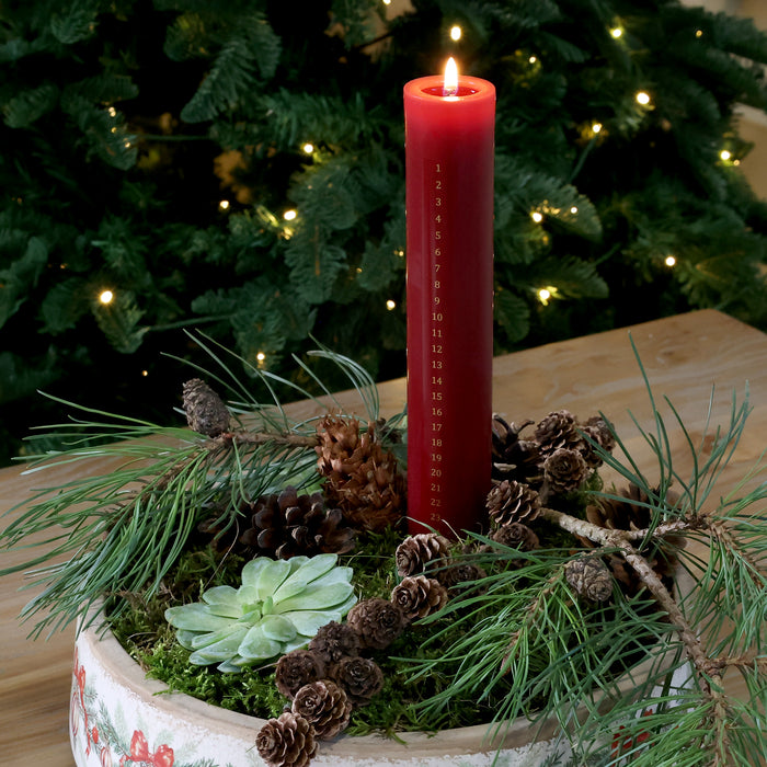 Advent Candle w. bow No. 1-24