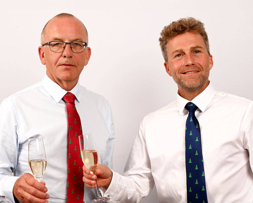 Slips - bordeaux med julgranar med stjärnor