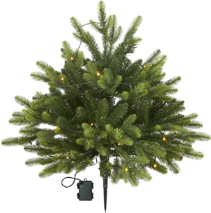 Busk dekorationsträd med LED 75 cm grön