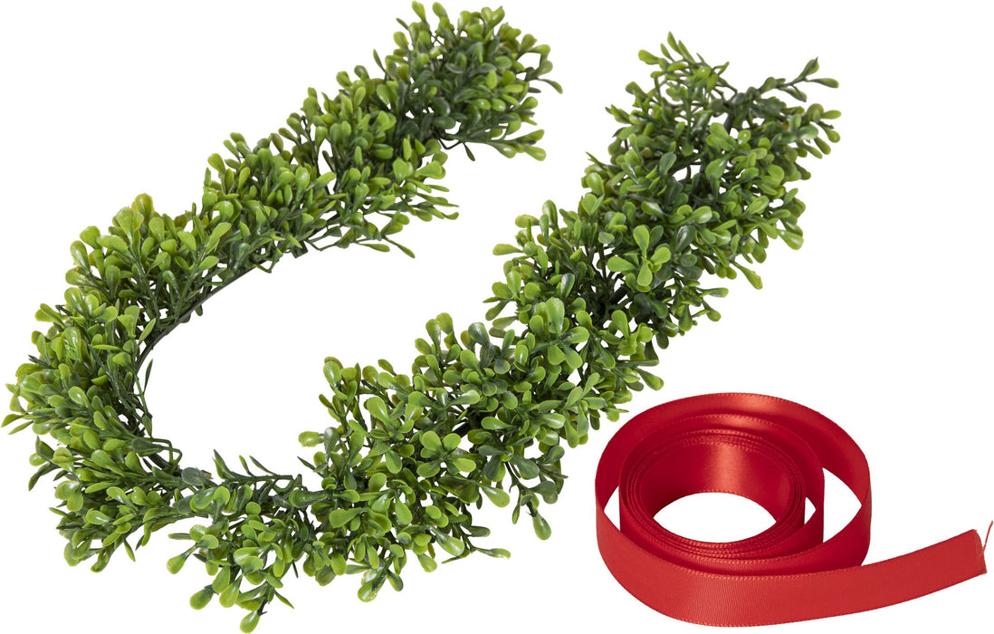Lingon girland grön 70cm Lucia krona