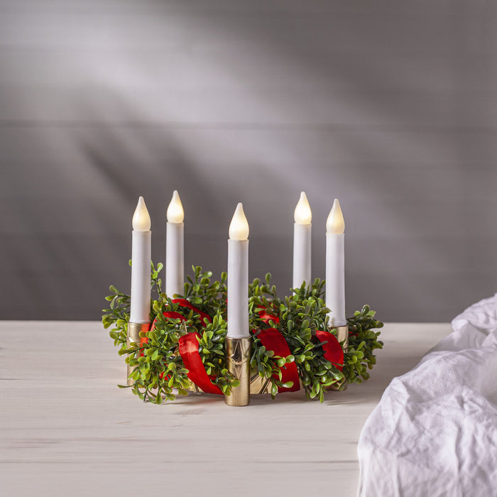 Lingon girland grön 70cm Lucia krona