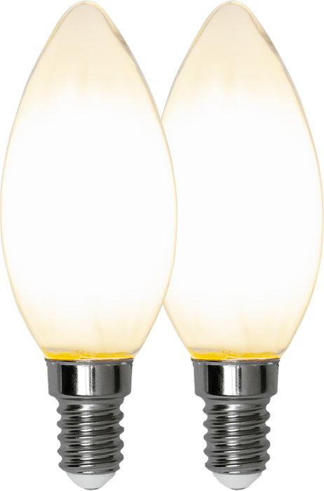 LED lampa E14 C35 Frosted 2700K 470lm 2pack