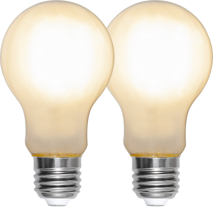 LED-lampa E27 A60 Frosted 2700K 470lm 2pack