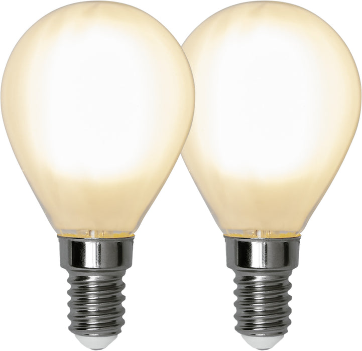LED lampa E14 P45 Frosted 2700K 470lm 2pack