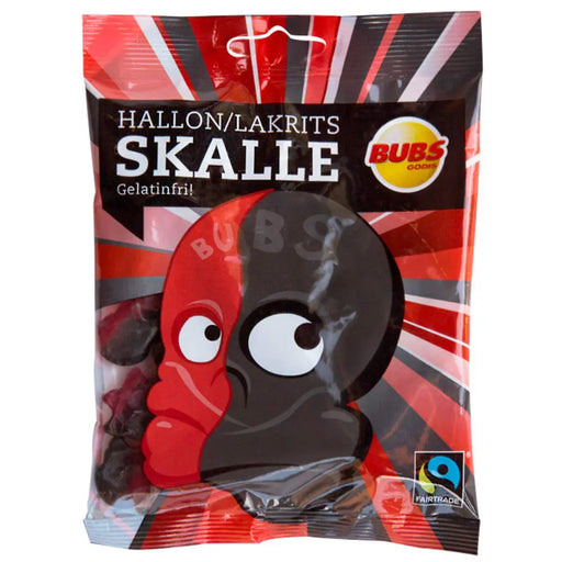 Bubs Skalle Hallon Lakrits 90g - Primica Tools