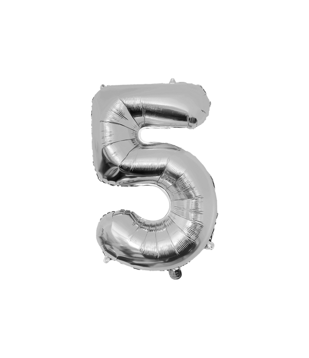 Folieballong 86 cm. - No.5 Silver