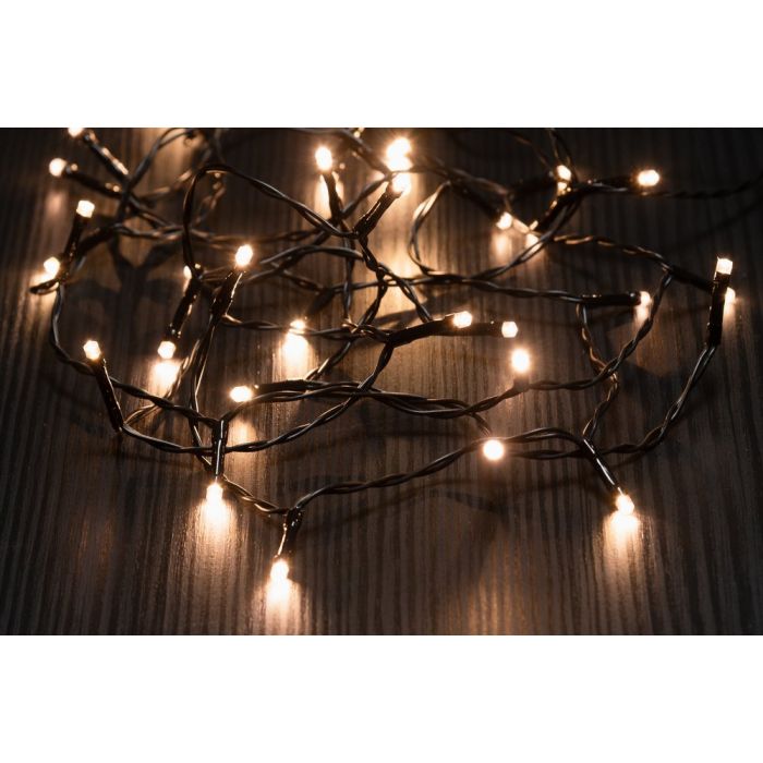 Finnlumor Valoketju 360 LED lämmin valkoinen musta johto