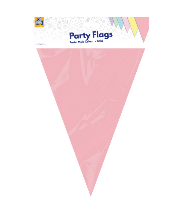 Partyflagga PE - Pastellfärgad flerfärgad