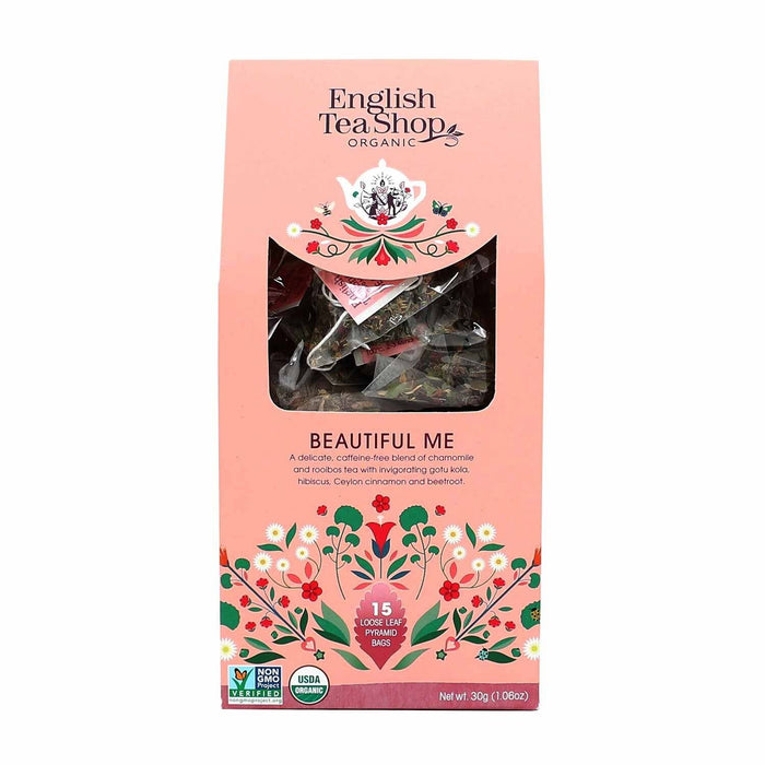 English Tea Shop Beautiful Me ekologiskt te, 15 pyramidpåsar