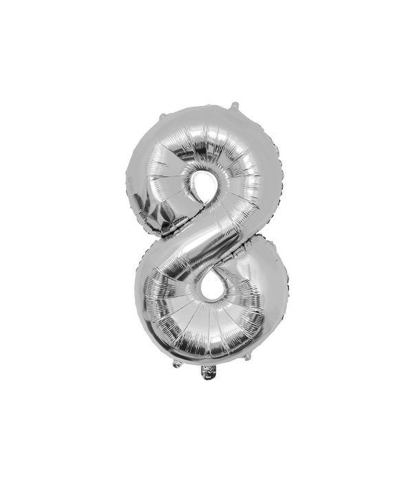 Folieballong 86 cm. - No.8 Silver