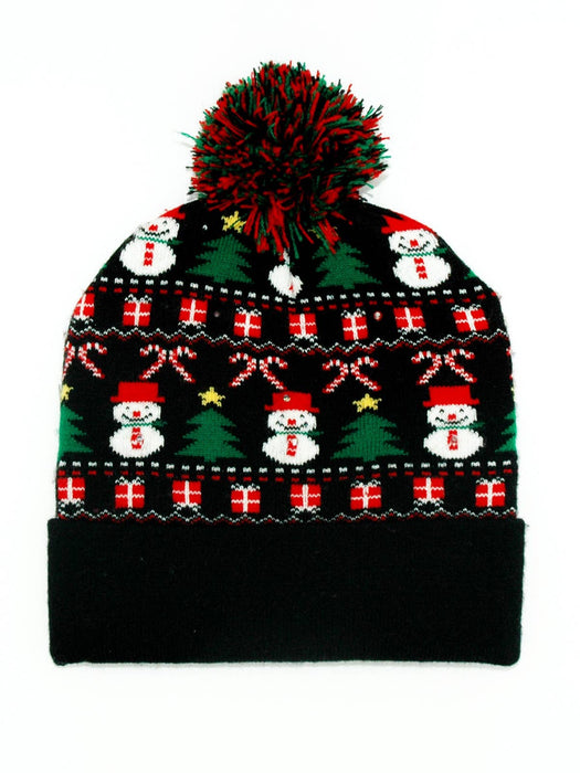 Blinkande mössa ”Black Christmas Motiv”