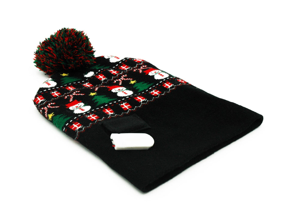 Blinkande mössa ”Black Christmas Motiv”