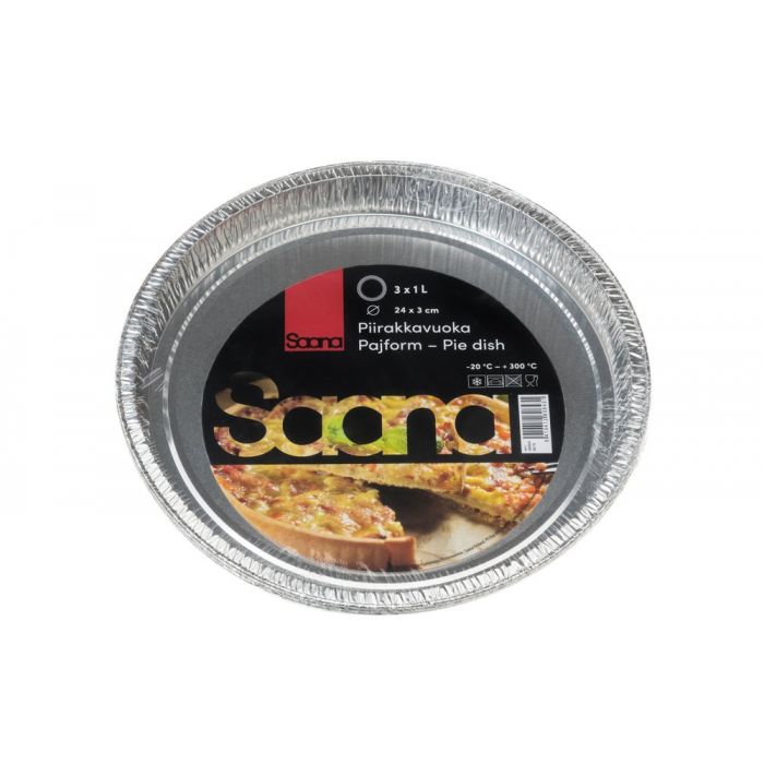 Saana Alumiininen piirakkavuoka 3 kpl