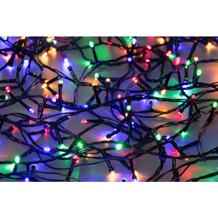Finnlumor Valoketju 600 LED multicolor, musta johto