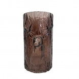 GLASS VASE / CANDLE HOLDER REINDEER BROWN