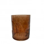 GLASS VASE / CANDLE HOLDER REINDEER AMBER